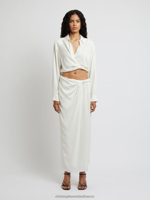 jupe portefeuille 4680H155 blanc vêtements Christopher Esber