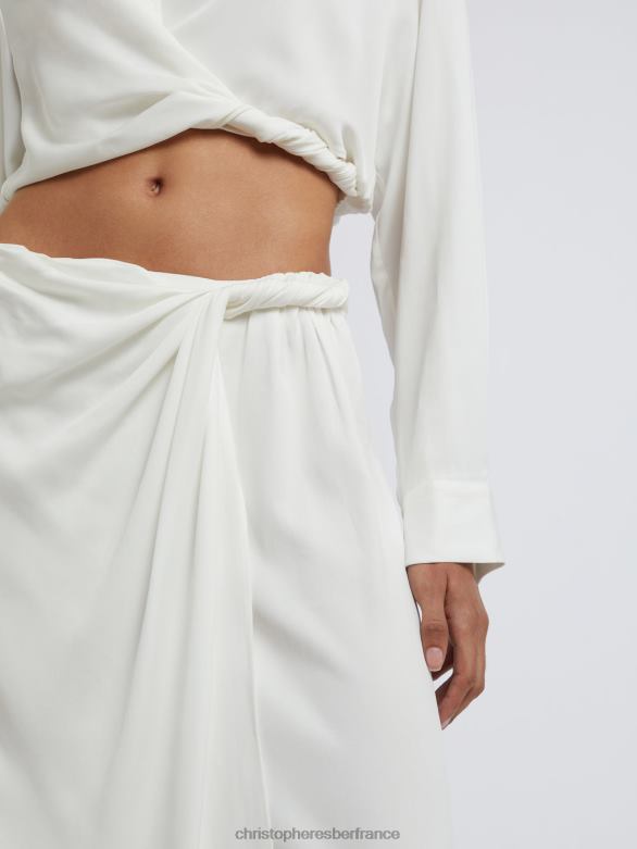 jupe portefeuille 4680H155 blanc vêtements Christopher Esber