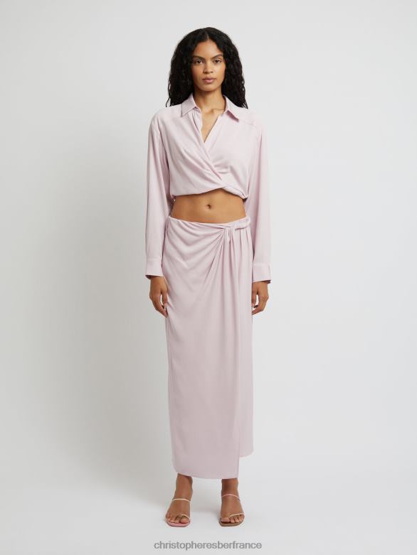 jupe portefeuille 4680H156 rose/quartz vêtements Christopher Esber