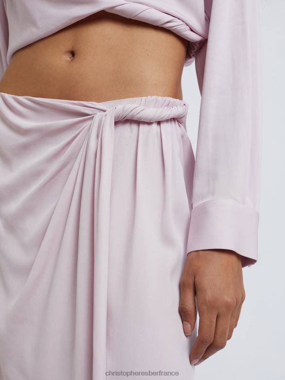 jupe portefeuille 4680H156 rose/quartz vêtements Christopher Esber