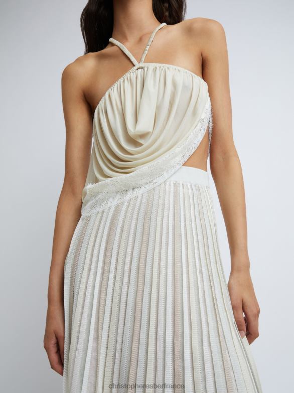 jupe à rubans entrelacés 4680H140 blanc/multicolore vêtements Christopher Esber