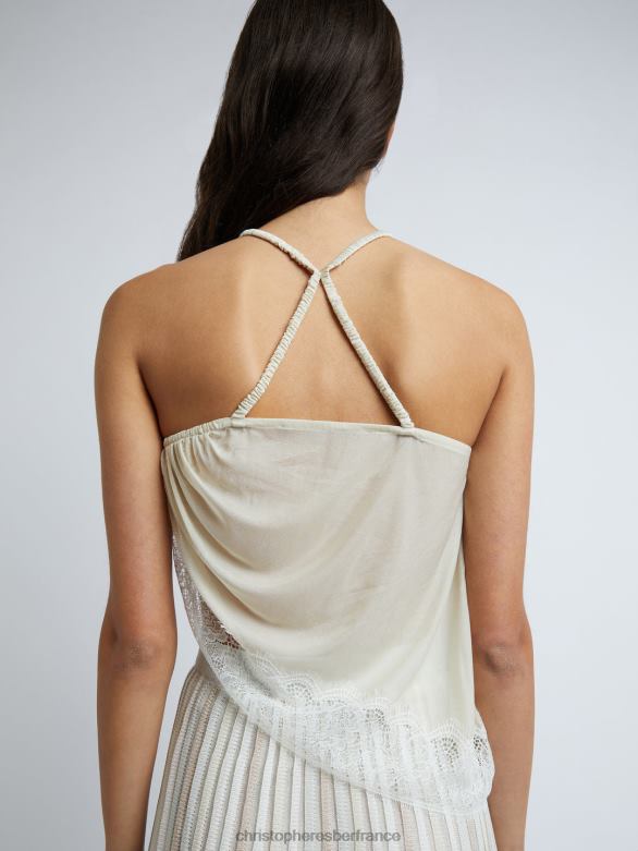 jupe à rubans entrelacés 4680H140 blanc/multicolore vêtements Christopher Esber