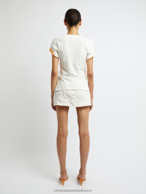 micro jupe écrasée souvenir perdu 4680H141 perdu/souvenir/impression vêtements Christopher Esber