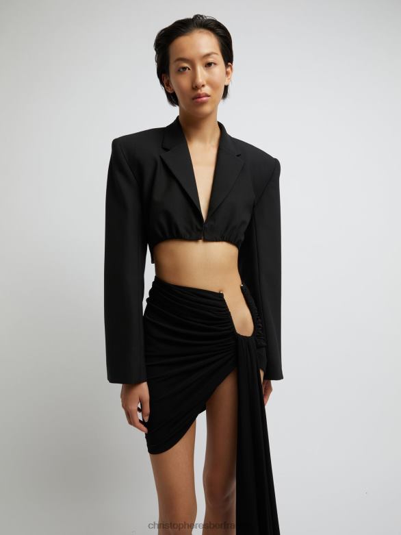 micro-jupe à paume arquée 4680H162 noir vêtements Christopher Esber