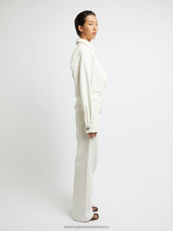 jean déconstruit 4680H163 naturel vêtements Christopher Esber