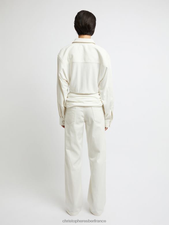 jean déconstruit 4680H163 naturel vêtements Christopher Esber