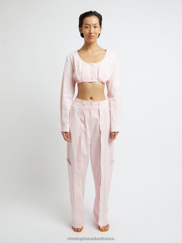 pantalon cocosolo 4680H131 crayeux/rose vêtements Christopher Esber