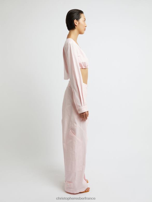 pantalon cocosolo 4680H131 crayeux/rose vêtements Christopher Esber