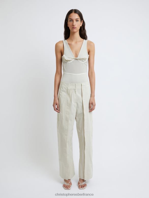 pantalon cocosolo 4680H132 mastic vêtements Christopher Esber