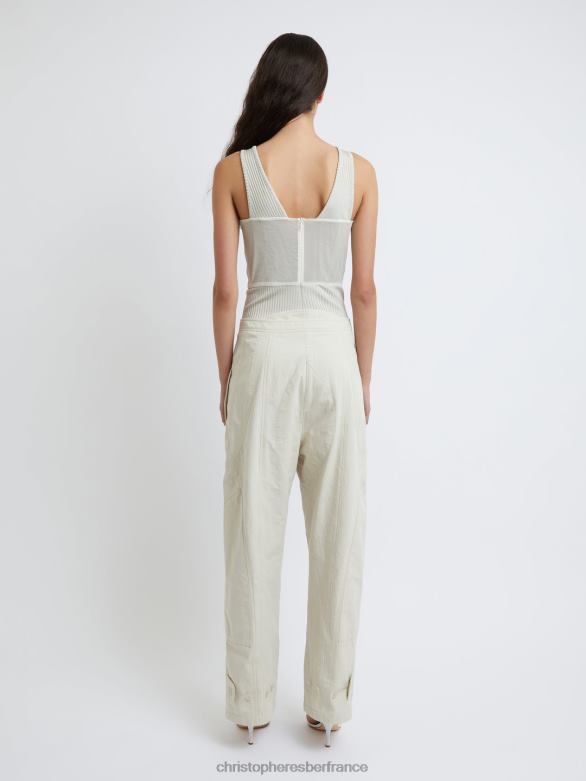 pantalon cocosolo 4680H132 mastic vêtements Christopher Esber