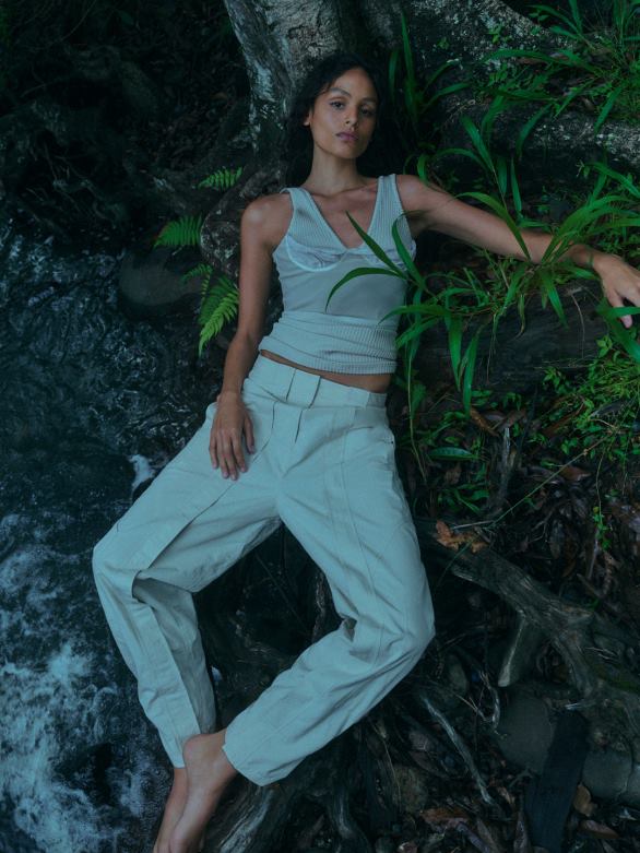 pantalon cocosolo 4680H132 mastic vêtements Christopher Esber