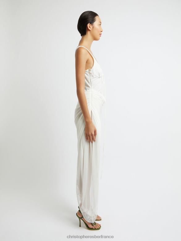 robe à armatures comosum clash 4680H26 blanc vêtements Christopher Esber