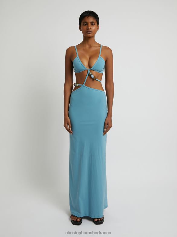 robe bandeau croisée en lycra 4680H51 jument vêtements Christopher Esber