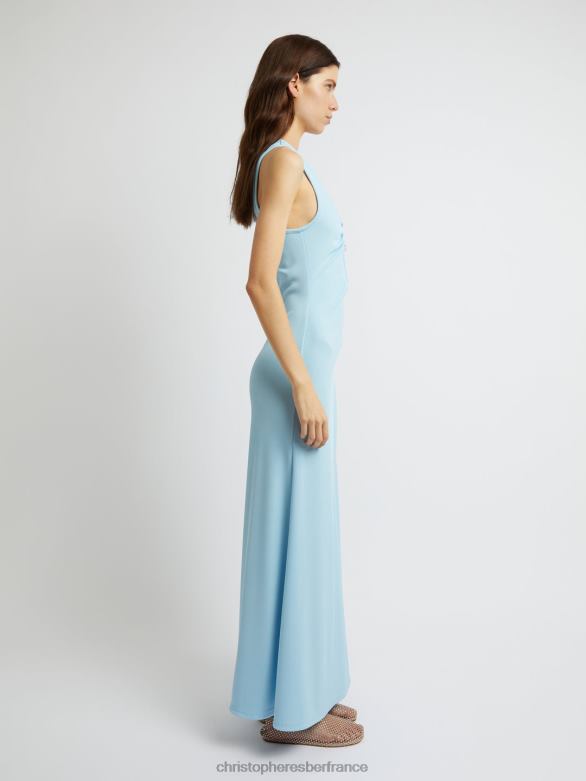 robe à boucles Chasm Cay 4680H13 bleu/calcite vêtements Christopher Esber