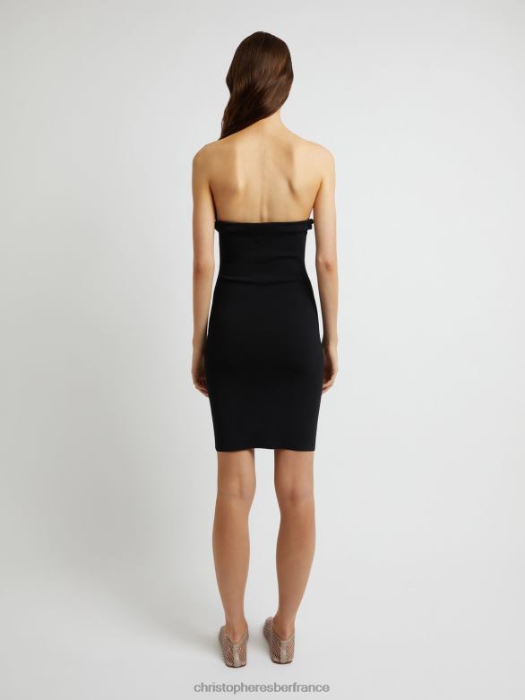 robe bustier à armatures Salacia 4680H31 noir vêtements Christopher Esber