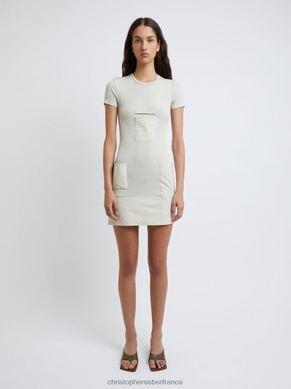 robe côtelée à poches parida 4680H24 sable vêtements Christopher Esber