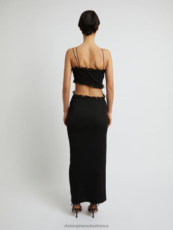 robe carina 4680H66 noir vêtements Christopher Esber