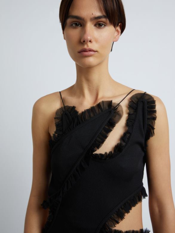 robe carina 4680H66 noir vêtements Christopher Esber