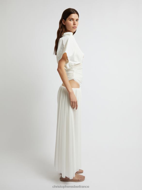 robe-chemise Comosum Clash 4680H27 blanc vêtements Christopher Esber