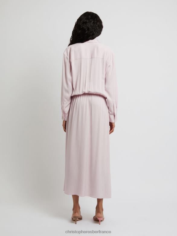 robe chemise portefeuille 4680H54 rose/quartz vêtements Christopher Esber