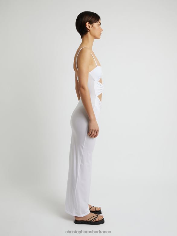 robe colonne orbite percée 4680H57 blanc vêtements Christopher Esber