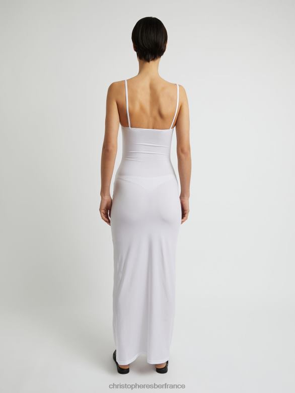 robe colonne orbite percée 4680H57 blanc vêtements Christopher Esber