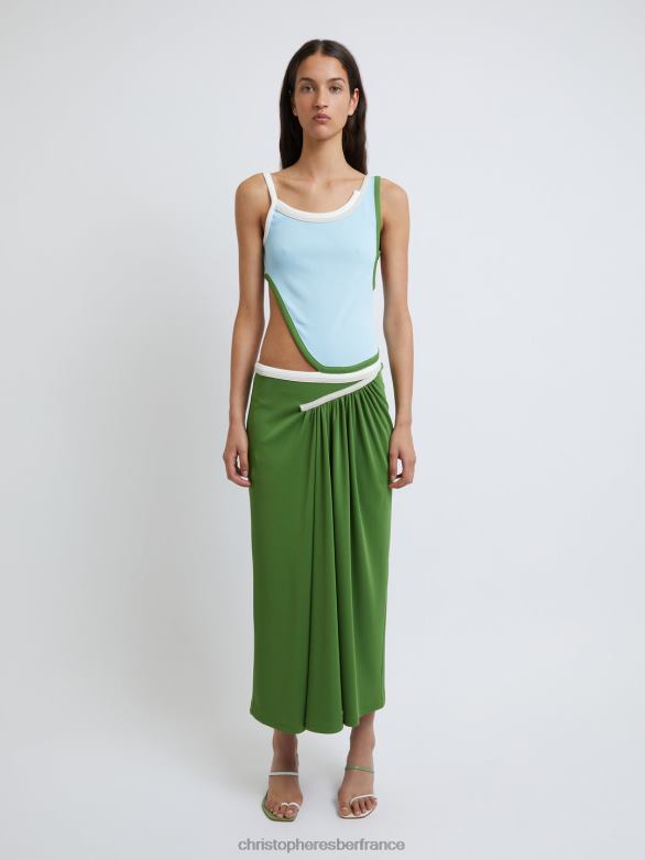 robe débardeur à liens multiples 4680H14 tige/multi vêtements Christopher Esber