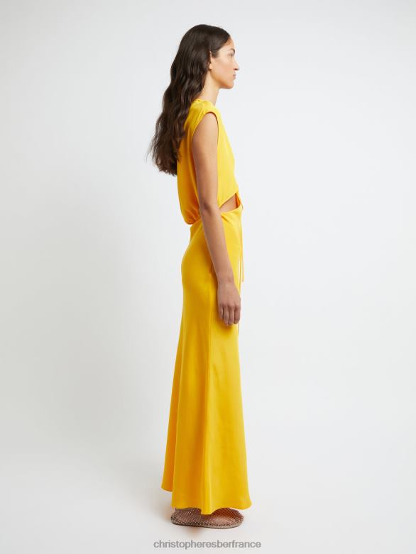 robe débardeur musculaire triquetra 4680H70 mangue vêtements Christopher Esber