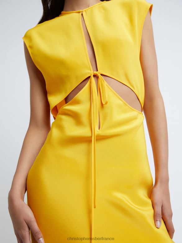 robe débardeur musculaire triquetra 4680H70 mangue vêtements Christopher Esber