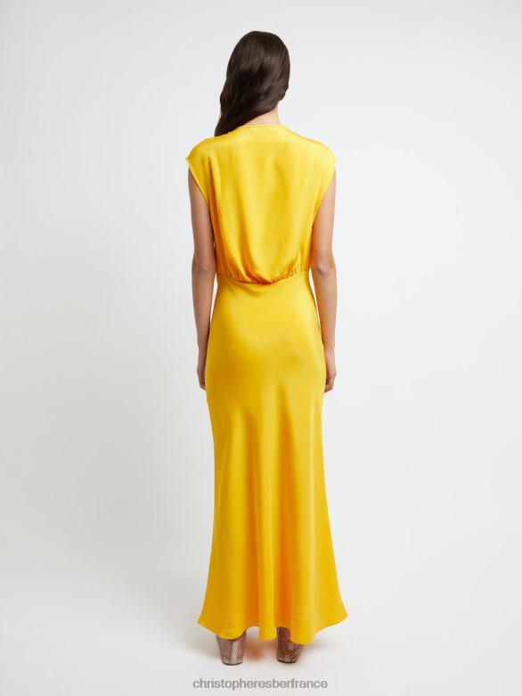 robe débardeur musculaire triquetra 4680H70 mangue vêtements Christopher Esber