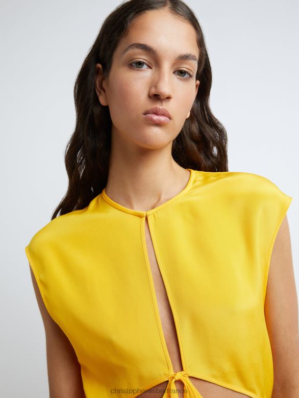 robe débardeur musculaire triquetra 4680H70 mangue vêtements Christopher Esber