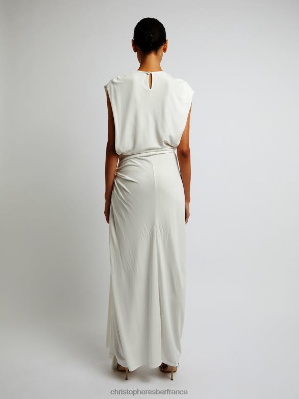 robe débardeur à palmiers 4680H20 blanc vêtements Christopher Esber