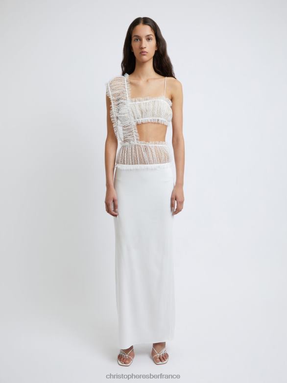 robe débardeur torrent à lacets 4680H9 blanc vêtements Christopher Esber