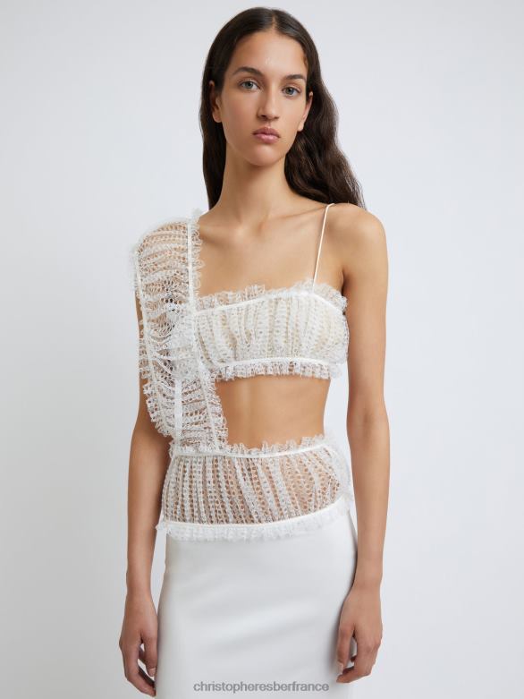 robe débardeur torrent à lacets 4680H9 blanc vêtements Christopher Esber