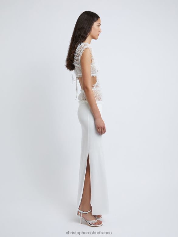 robe débardeur torrent à lacets 4680H9 blanc vêtements Christopher Esber