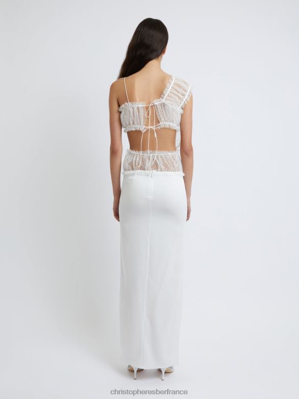 robe débardeur torrent à lacets 4680H9 blanc vêtements Christopher Esber