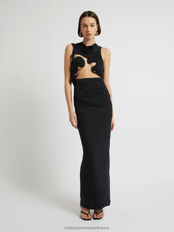 robe débardeur vénus 4680H65 noir vêtements Christopher Esber