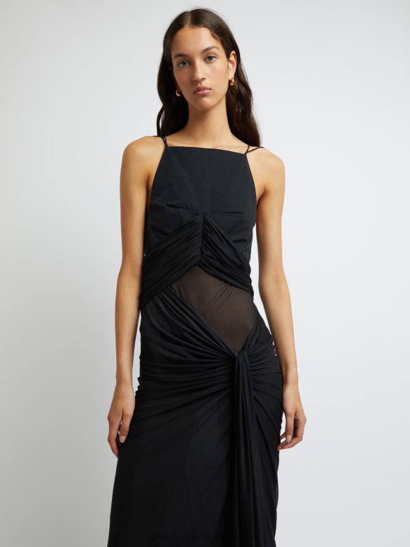 robe de minerai de chlorophyte 4680H33 noir vêtements Christopher Esber