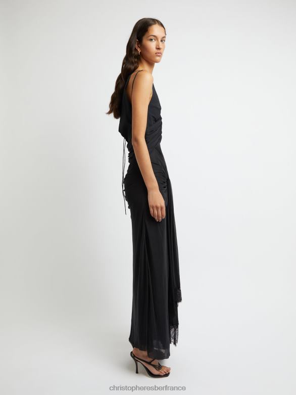 robe de minerai de chlorophyte 4680H33 noir vêtements Christopher Esber