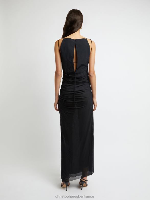 robe de minerai de chlorophyte 4680H33 noir vêtements Christopher Esber