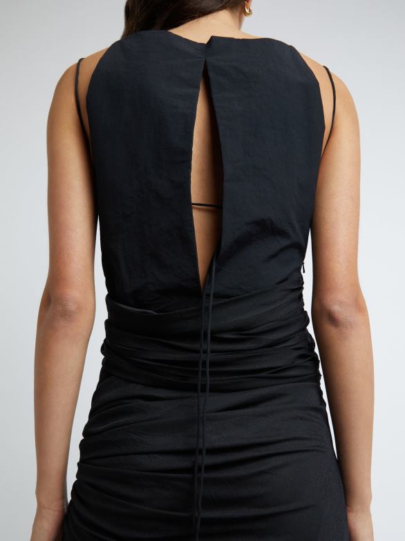 robe de minerai de chlorophyte 4680H33 noir vêtements Christopher Esber