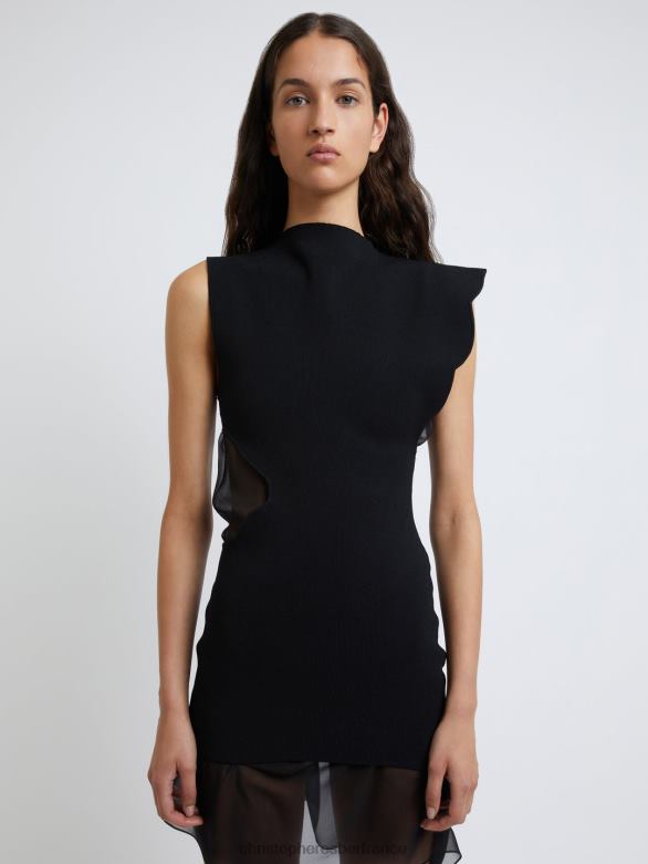 robe duo à bords cerclés 4680H29 noir vêtements Christopher Esber