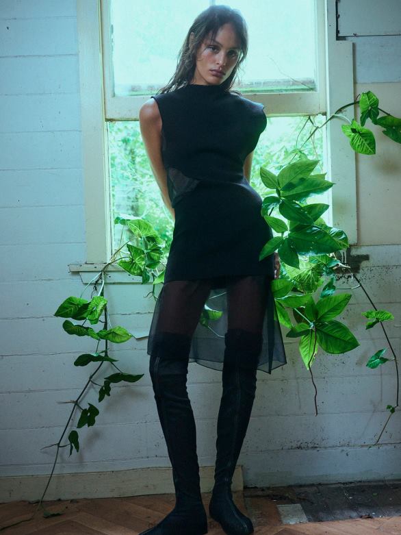 robe duo à bords cerclés 4680H29 noir vêtements Christopher Esber