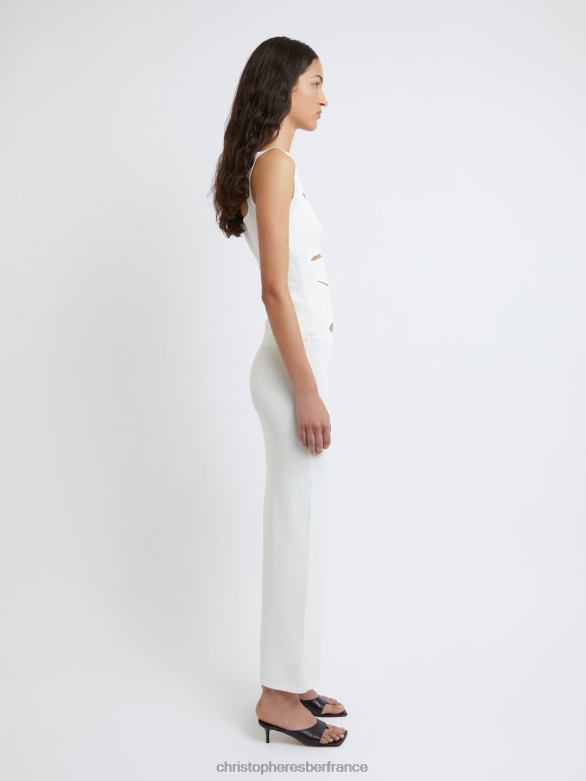 robe en maille fendue 4680H45 Ivoire vêtements Christopher Esber