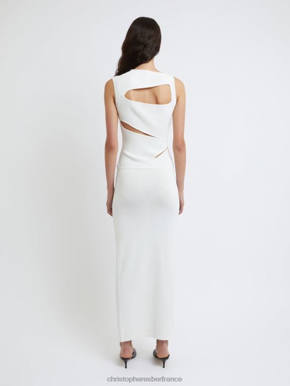 robe en maille fendue 4680H45 Ivoire vêtements Christopher Esber