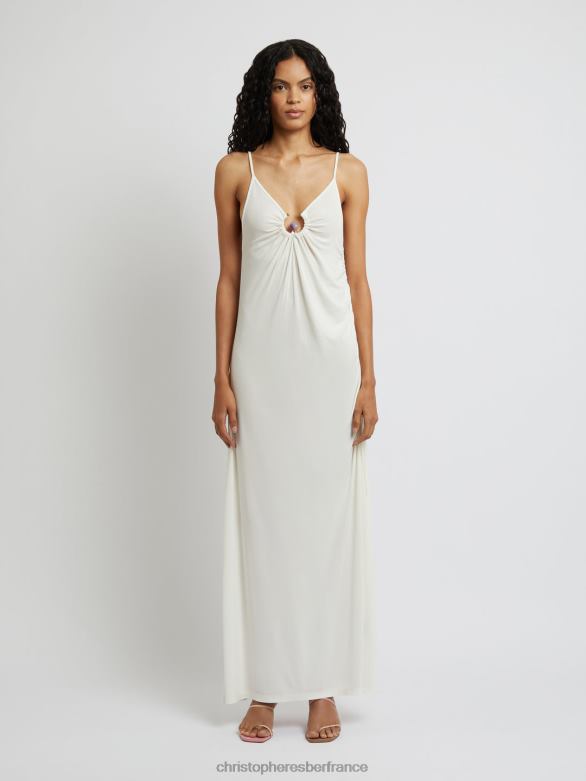 robe froncée Duality Orbit 4680H52 blanc vêtements Christopher Esber