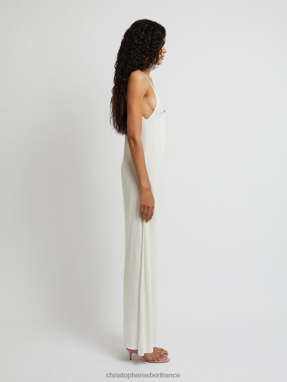 robe froncée Duality Orbit 4680H52 blanc vêtements Christopher Esber