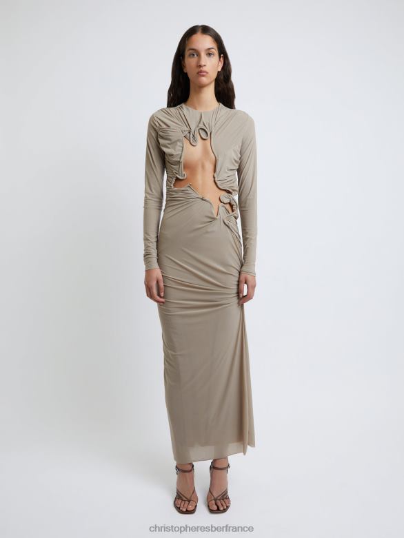 robe à manches longues Venus coupée 4680H58 os vêtements Christopher Esber