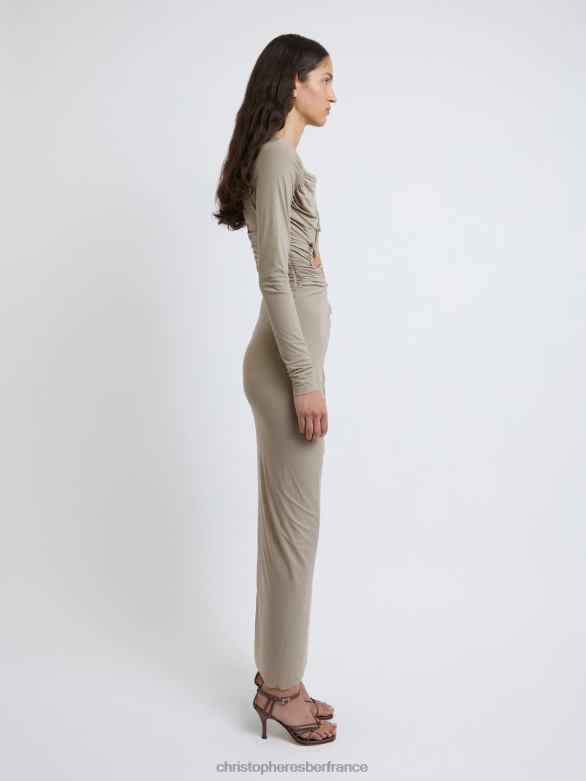 robe à manches longues Venus coupée 4680H58 os vêtements Christopher Esber