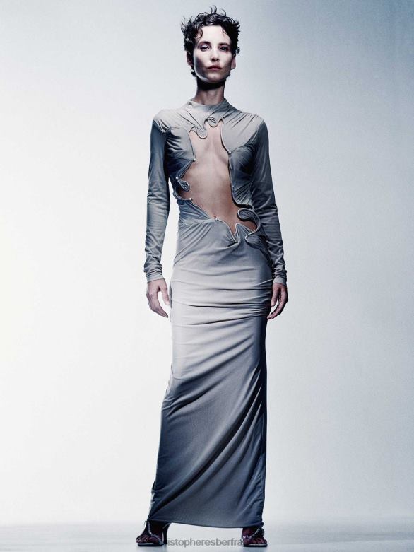 robe à manches longues Venus coupée 4680H58 os vêtements Christopher Esber